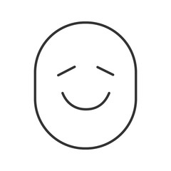 Happy and funny smile linear icon