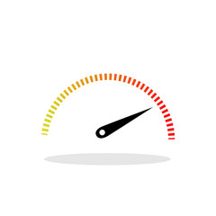 speedometer round icon vector