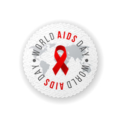 World AIDS day emblem