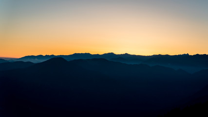 Sunrise at Kackar mountains at Blacksea Karadeniz, Turkey