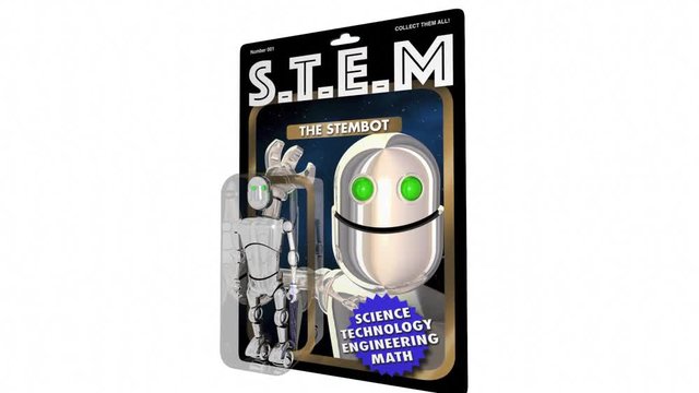 STEM Robot Science Technology Engineering Math Education 3d Animation