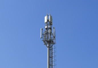 The tower cell tower with transponders. Communication technologi