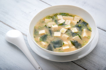 miso soup, japanese soy paste soup