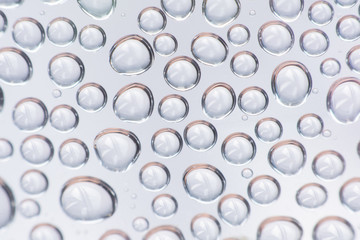 close up water drop on plastic bottle