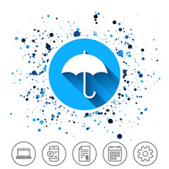 Umbrella sign icon. Rain protection symbol.