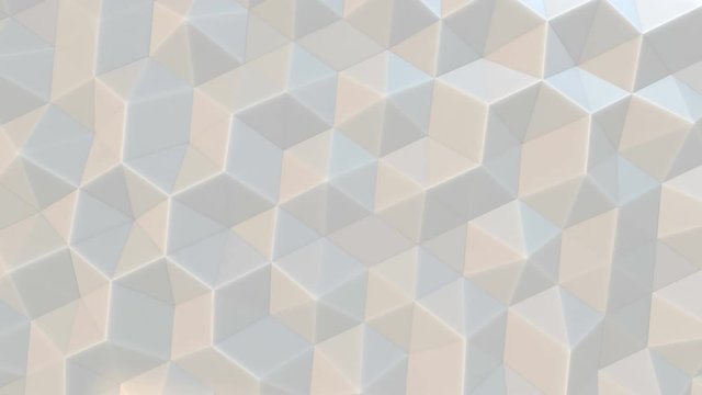 Small 3D polygonal abstract backgraound video with beatiful shadows, 4K, UHD