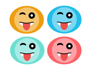 Faces icons smile