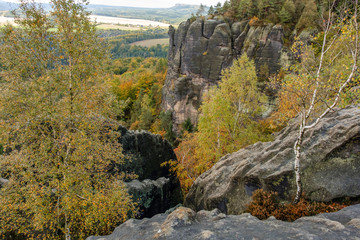 Herbst im Elbsandsteingebirge Region Bad Schandau Schrammsteine