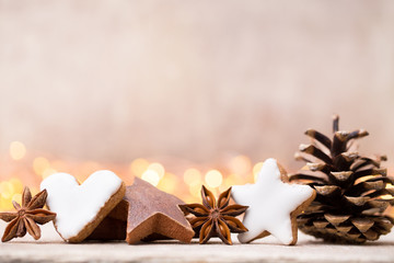 Christmas decor and greeting card. Symbol xmas.