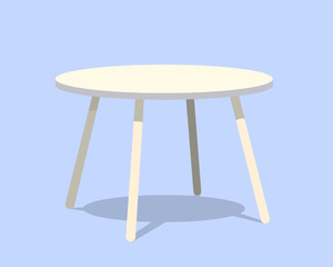 Round table for modern living room reception or lounge single object realistic design vector illustration eps10