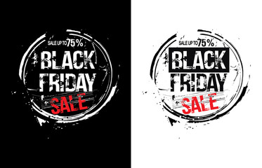 Black Friday sale concept. Vector illustration for poster.