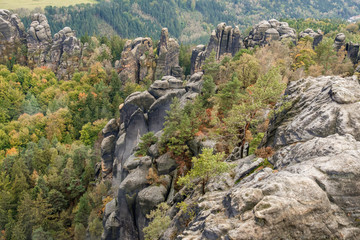 Herbst im Elbsandsteingebirge Region Bad Schandau Schrammsteine