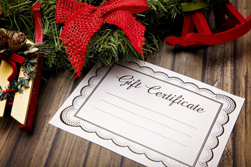 Advertisement for Gift Certificates