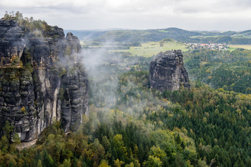 Herbst im Elbsandsteingebirge Region Bad Schandau Schrammsteine