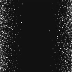 Amazing falling stars. Messy border with amazing falling stars on black background. Fetching Vector illustration.