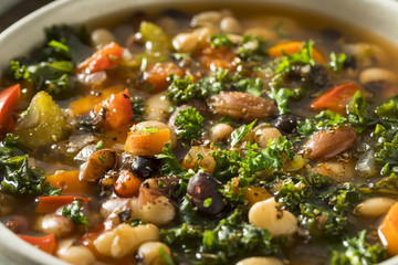 Hot Organic Homemade 10 Bean Soup