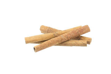 Cinnamon sticks isolated on white background