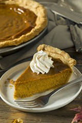 Sweet Homemade Orange Thanksgiving Pumpkin Pie