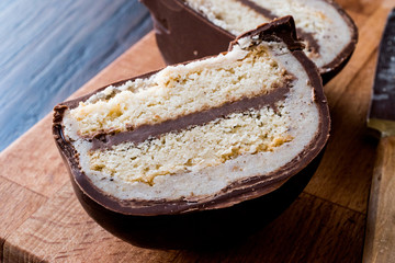 Turkish Dessert Sirozbek, Chocolate Covered Marzipan. (Almond Paste)