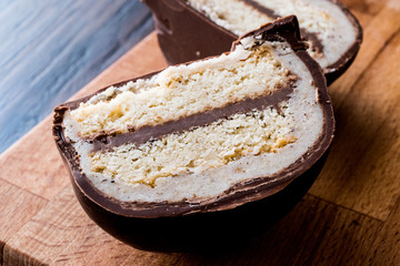 Turkish Dessert Sirozbek, Chocolate Covered Marzipan. (Almond Paste)