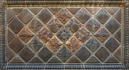 Ancient panel on the wall