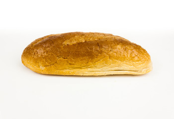Fresh bread on a white background