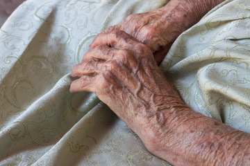 aging hands of grandma