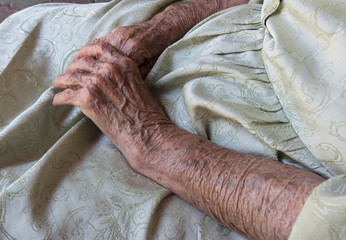 aging hands of grandma