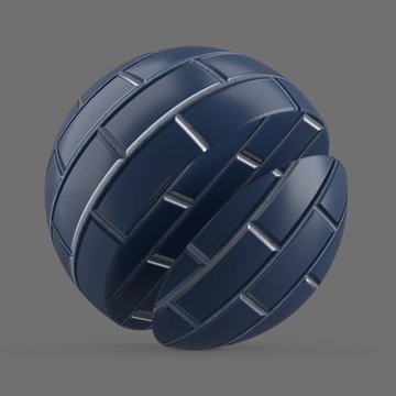 Blue chamfered ceramic tiles