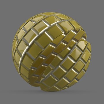 Yellow chamfered ceramic tiles