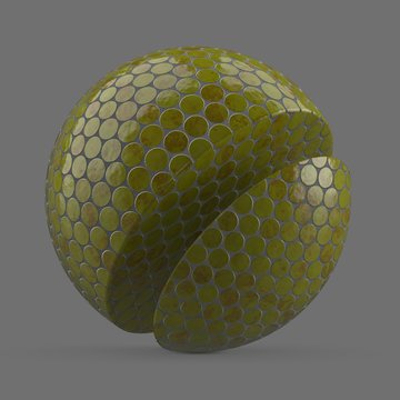 Yellow circular tile