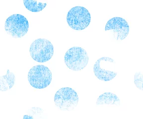 Photo sur Plexiglas Polka dot cercles sans soudure aquarelle bleu