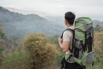 hiker enjoying the view