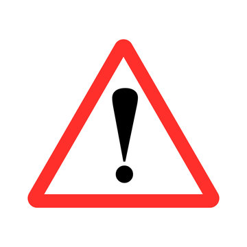 exclamation point icon, caution sign, warning sign vector
