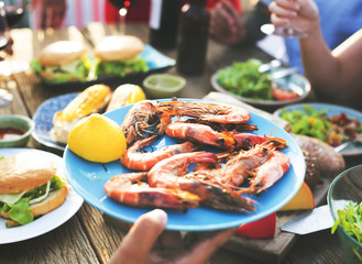 Closeup of food in the party