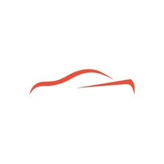 luxury red car line logo 