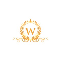 gold letter w for wedding and photography company