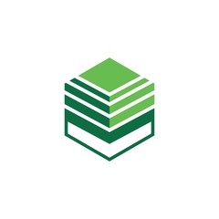abstract square real estate logo
