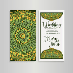 Vintage template design layout for Wedding invitation. Wedding invitation, thank you card, save the date cards, baby shower.