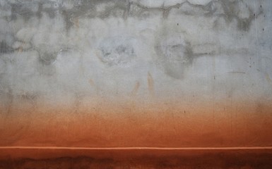 orange soil on dirty old concrete for background
