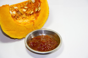 sweet and healthy pumpkin marmalade in home cooking