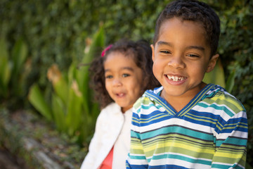 Hispanic brother and sister.