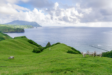 Lighthouse Mahatao Hill at Batan Island , Batanes
