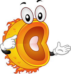 Sun Layers Mascot Illustration