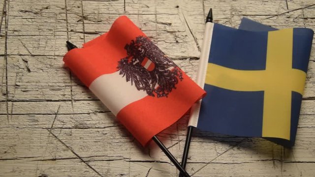 Flagge &Ouml;sterreichs Austria &Ouml;sterrikes flagga Sveriges Video Schwedens