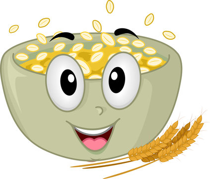 Oatmeal Mascot Illustration