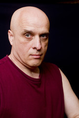 Obraz premium Portrait of an adult bald man