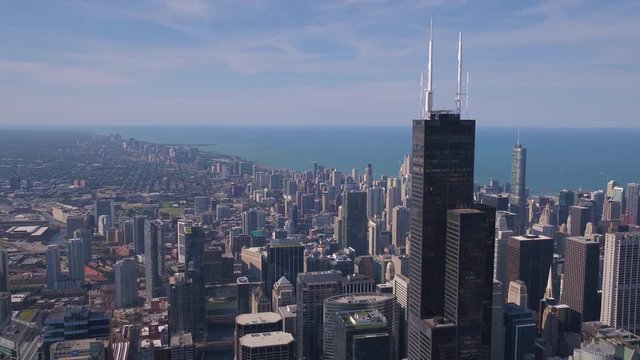 Aerial Illinois Chicago July 2017 Sunny Day 4K Inspire 2 