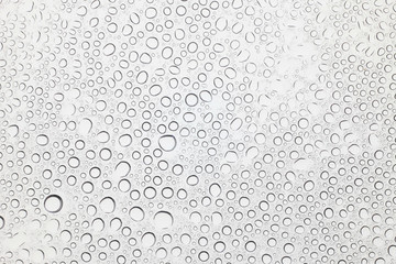 Water drops on glass, Rain droplets on glass background.