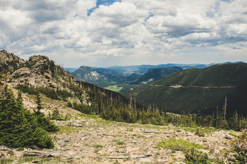 Clouds over a mountain ridge, Rocky Mountain National Park, USA